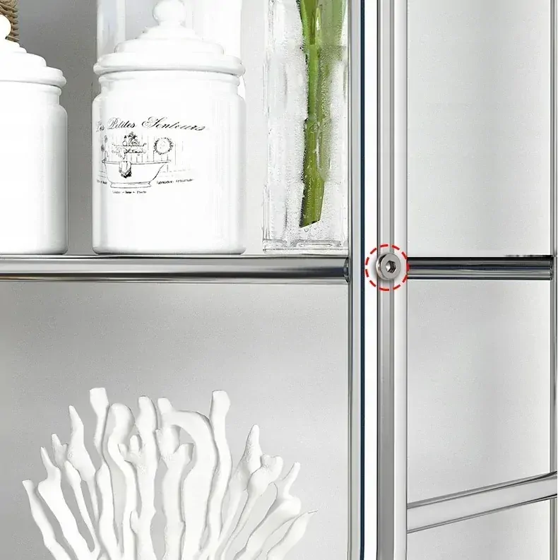 Kúpeľňová polička nad práčkou alebo WC kovová