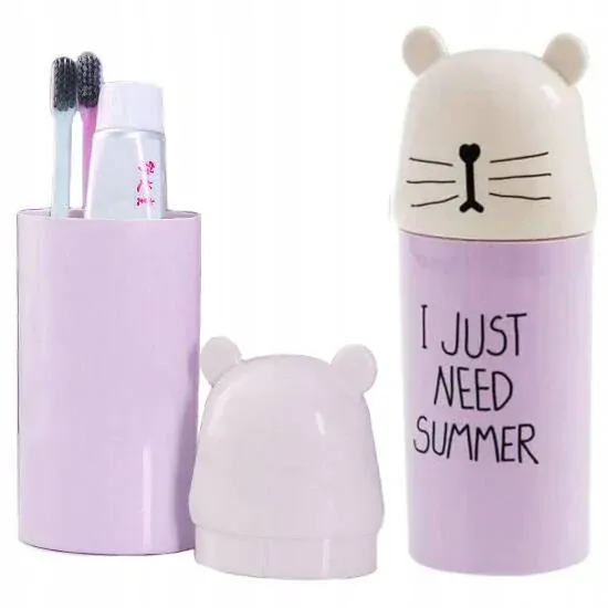 Prenosné cestovné puzdro na zubnú pastu a kefku