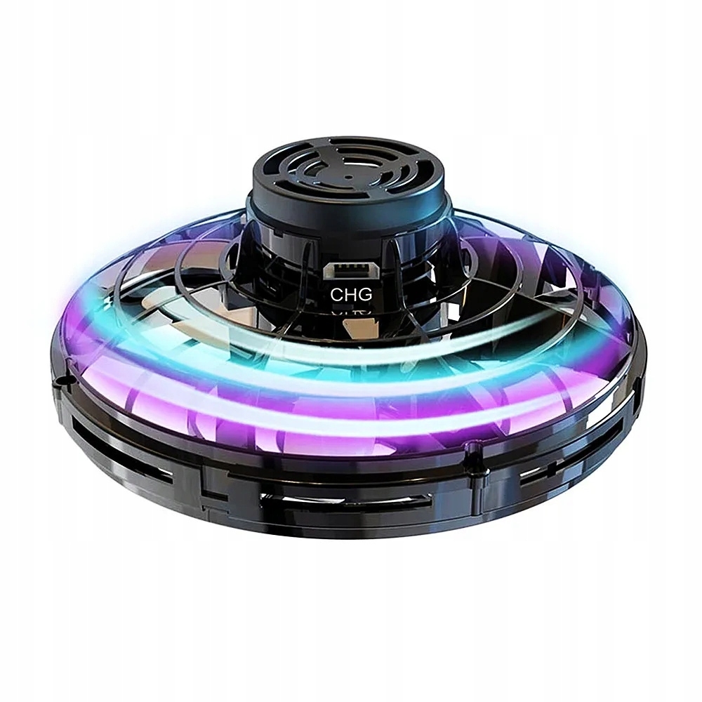 Lietajúci disk UFO levitujúci drone s LED svetlom Flying spinner