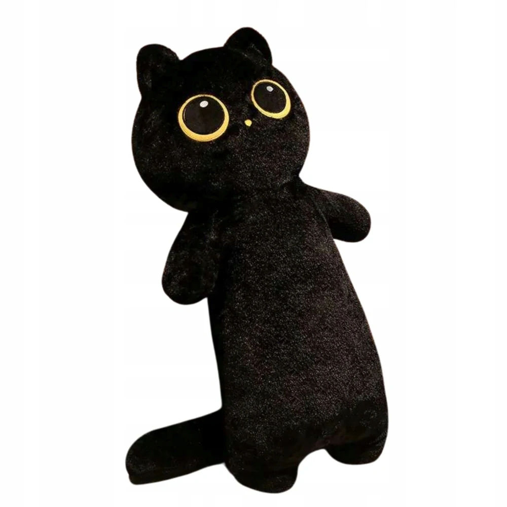 Plyšový vankúš dlhá mačka s veľkými očami 60cm