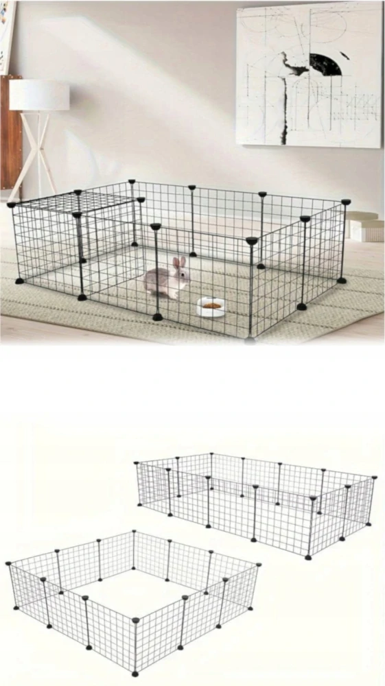 Zvieracia ohrádka kovový výbeh pre malé zvieratá 12 panelov