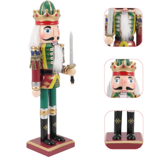 Luskáčik Drevená vianočná postava kráľa s mečom
