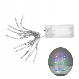 Reťaz na batérie 10 LED cencúľ lampičky