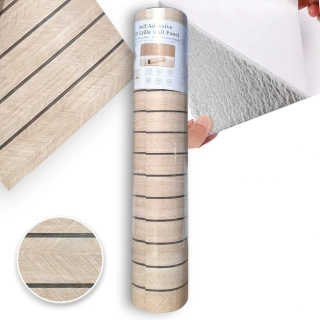 Samolepiace 3D tapeta lamely imitácia dreva dekoratívny obklad na stenu 60 × 300 cm