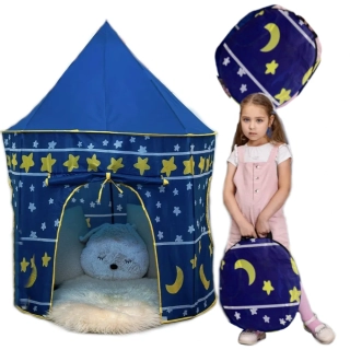 Detský látkový stan - palác modry